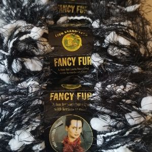 Fancy fur yarn/ fluff/ fuzzy yarn 3 skeins